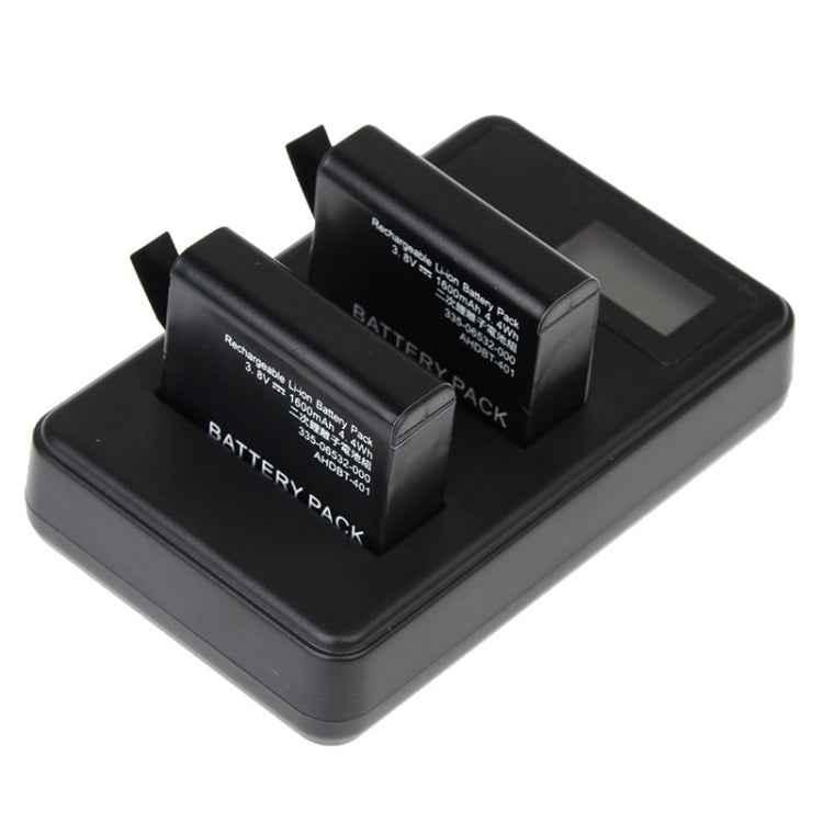 LCD Screen Dual Batteries Charger for GoPro HERO4 (AHDBT-401), Displays Charging Capacity (GP258-C)