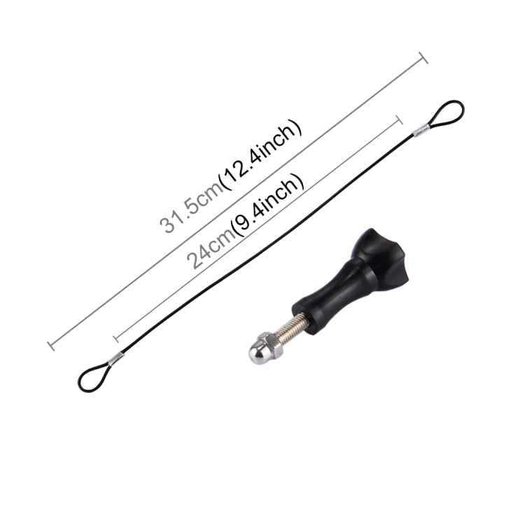 Stainless Steel Lanyard / Tether with Screw for GoPro HERO11 Black/HERO10 Black / HERO9 Black /HERO8 Black /7 /6/ 5 /5 Session /4 /3+ /3 /2 /1