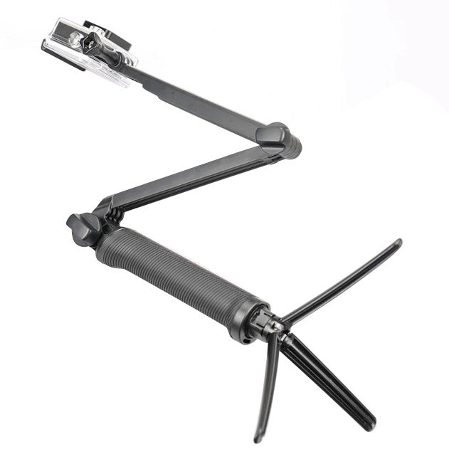 3-Way Multi Function Extendable Monopod Tripod Folding Rotating Arm Camera Handle for GoPro, Insta360, DJI and Other Action Cameras