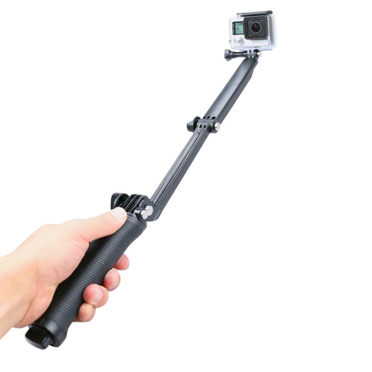 3-Way Multi Function Extendable Monopod Tripod Folding Rotating Arm Camera Handle for GoPro, Insta360, DJI and Other Action Cameras