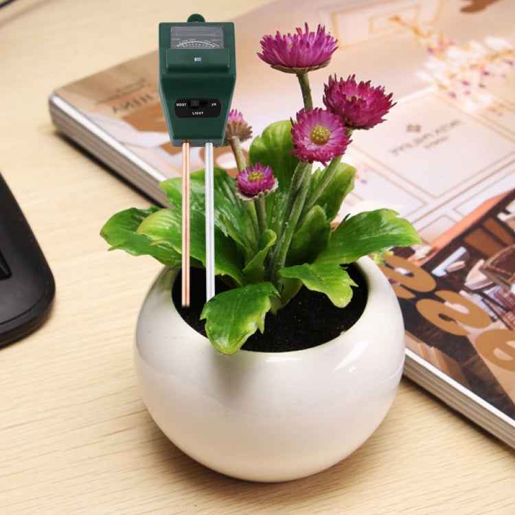 3 in 1 Plant Flowers Soil Meter (PH + Moisture + Light)