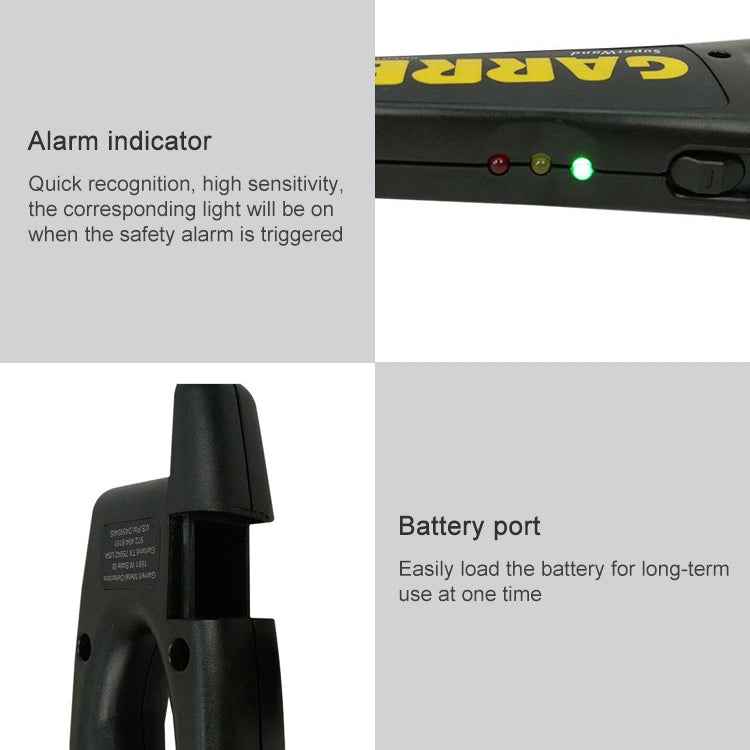 Hand-held Security Metal Detector, Detection Distance: 60mm