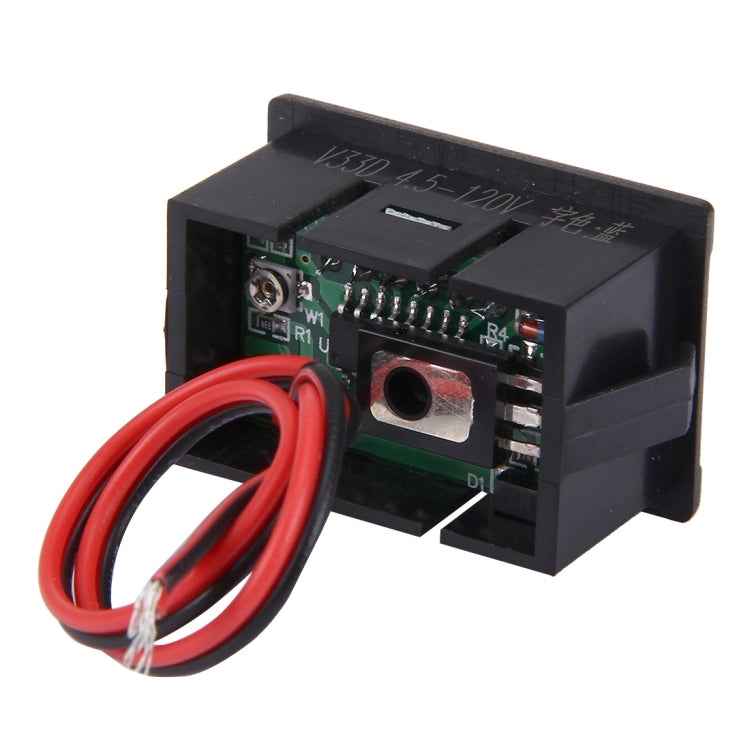 V33D 2 Wires Mini Digital Voltage Meter, Measure Voltage: DC 4.5-120V