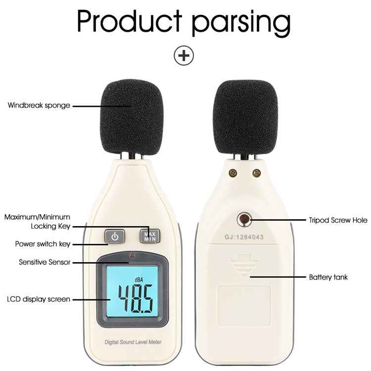 GM1351 Digital Sound Level Meter (Range: 30~130dBA)