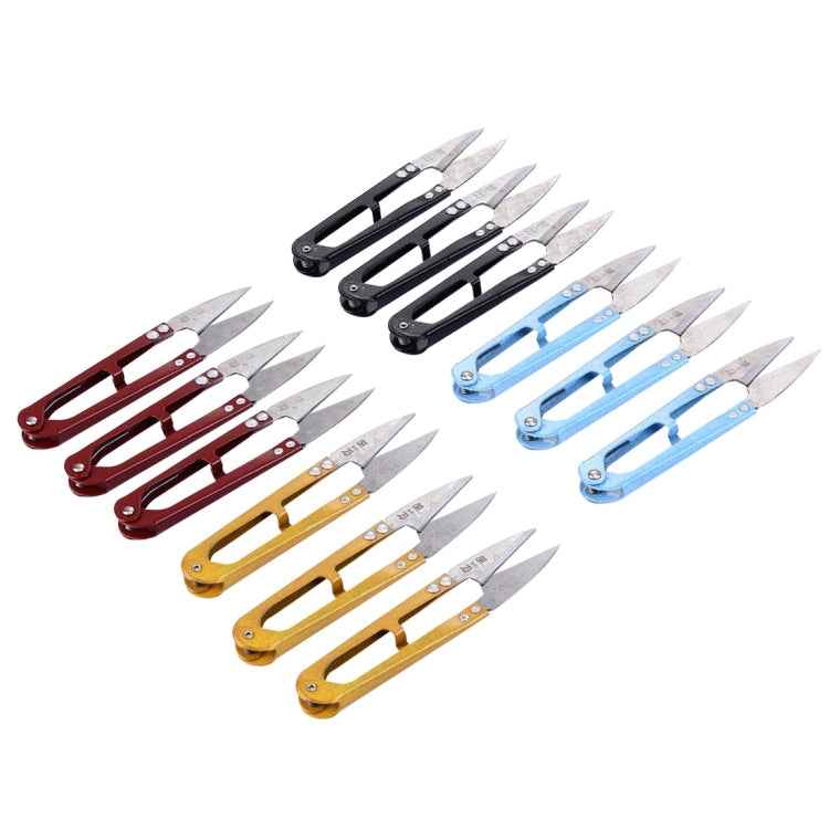 12 PCS Iron & Steel Thread Clippers , Size: 110 x 25 x 0.8mm, S-ETP-0901F, S-ETP-0901H
