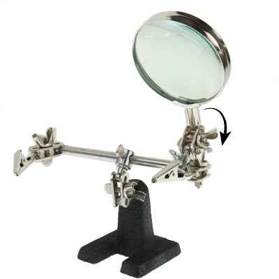 Helping Hand Magnifier, Hand Soldering Iron Stand Helping 2x Optical Magnifying Solder Tool