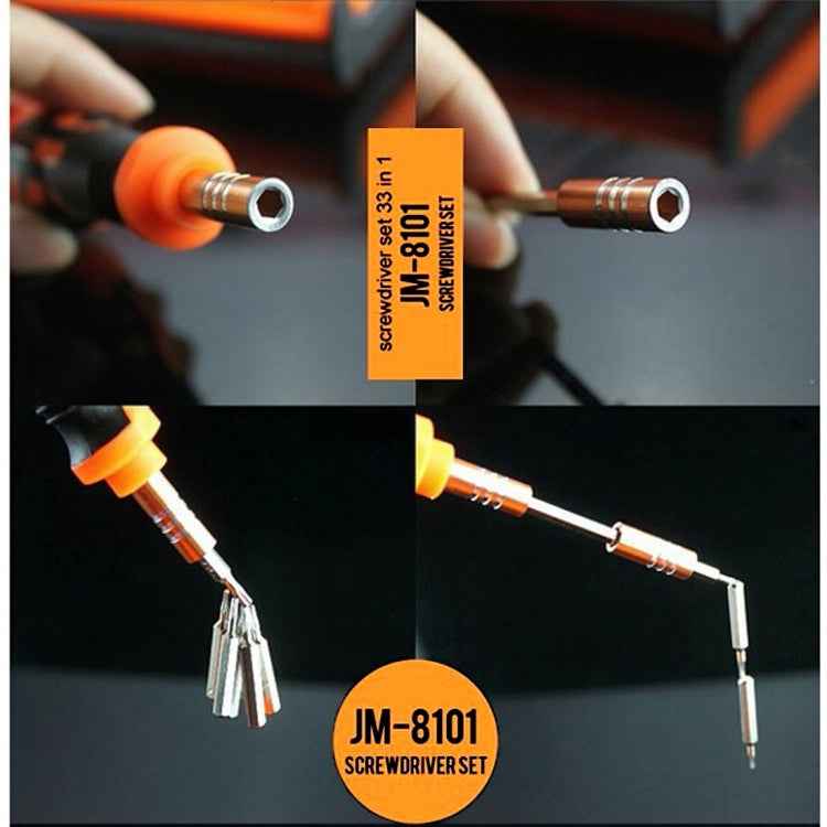 JAKEMY JM-8101 33 in 1 Screwdriver Bit Set with Tweezers & Extension Bar