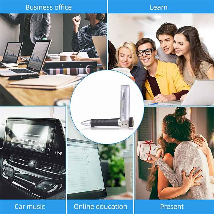 2 in 1 Pen Style USB Flash Disk, Black (16GB)