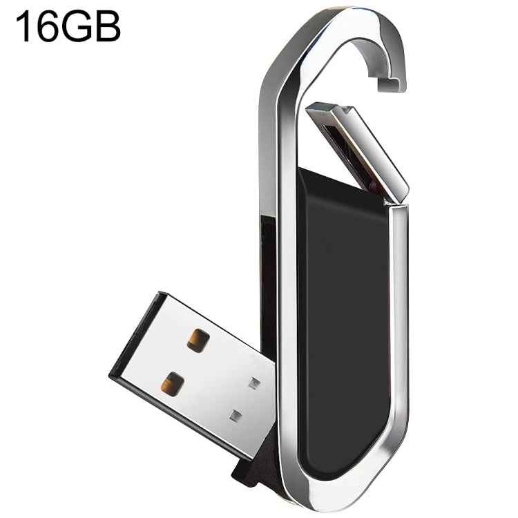 16GB Metallic Keychains Style USB 2.0 Flash Disk (Black)