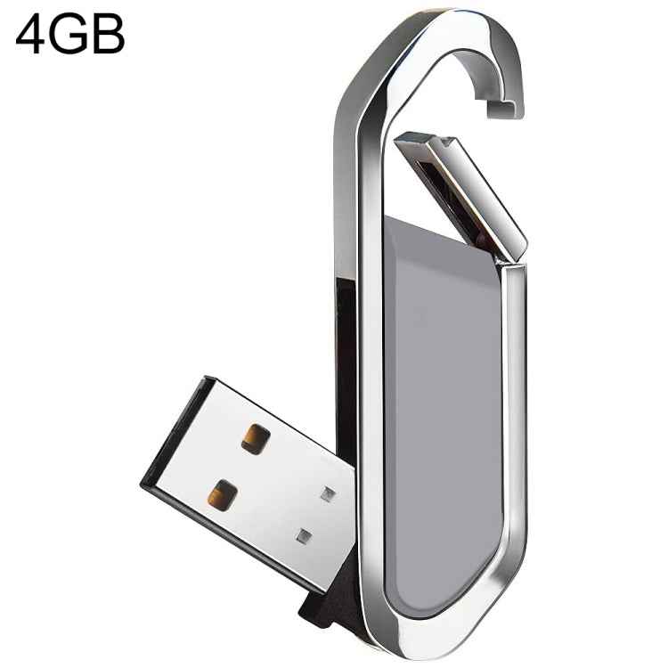4GB Metallic Keychains Style USB 2.0 Flash Disk (Grey)