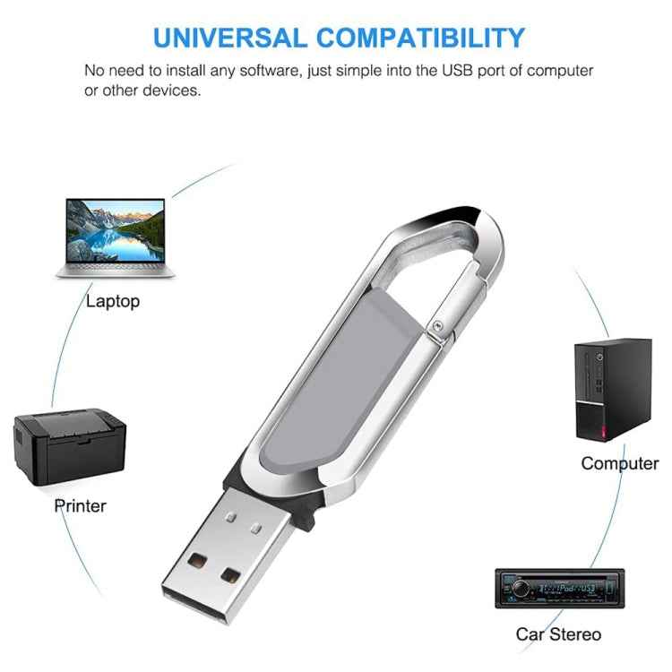 4GB Metallic Keychains Style USB 2.0 Flash Disk (Grey)