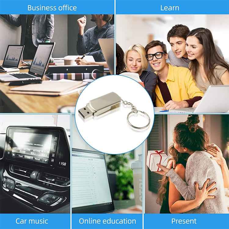 Metal Series Mini USB 2.0 Flash Disk with Keychain (16GB)