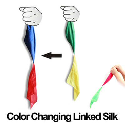 Magic Trick Toy - Color Changing Linked Silk, Color Changing Linked Silk