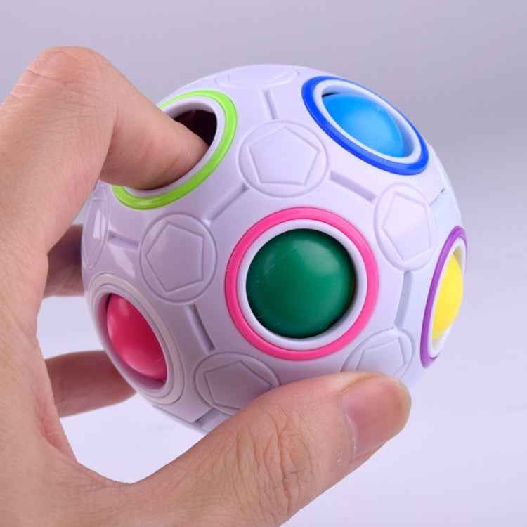 Magic Rainbow Ball Magic Cube Puzzle Cube, (White)