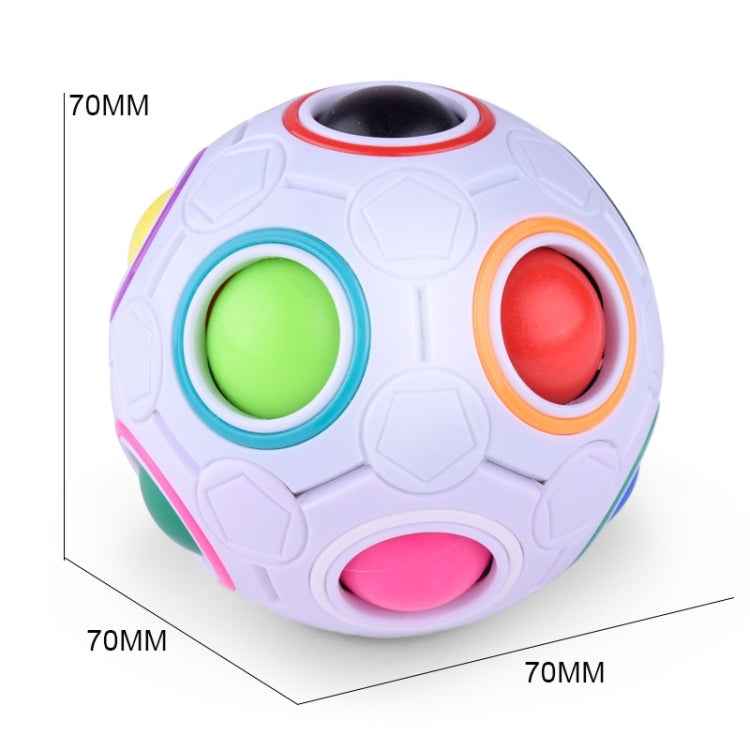 Magic Rainbow Ball Magic Cube Puzzle Cube, (White)