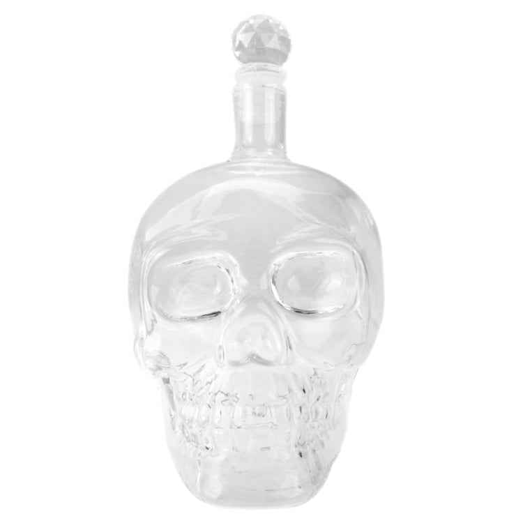 Crystal Glass Skull Bottle for Vodka & Whiskey & Beer Liqueur & Red Wine & Other Beverage, 1000ML