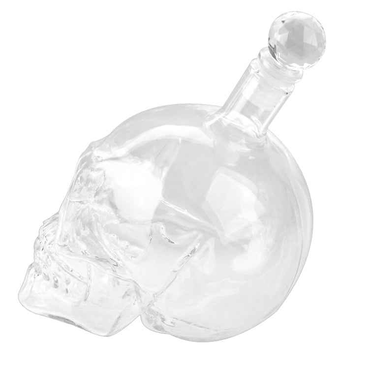 Crystal Glass Skull Bottle for Vodka & Whiskey & Beer Liqueur & Red Wine & Other Beverage, 1000ML