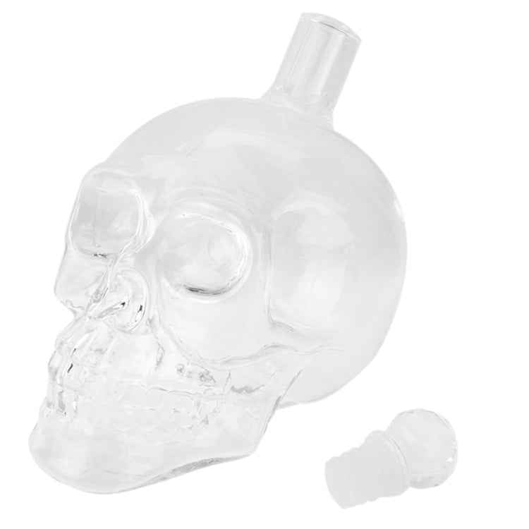 Crystal Glass Skull Bottle for Vodka & Whiskey & Beer Liqueur & Red Wine & Other Beverage, 1000ML