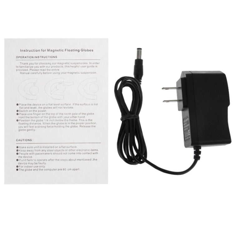 Electronic Magnetic Floating Globe with Multicolor LED, Black