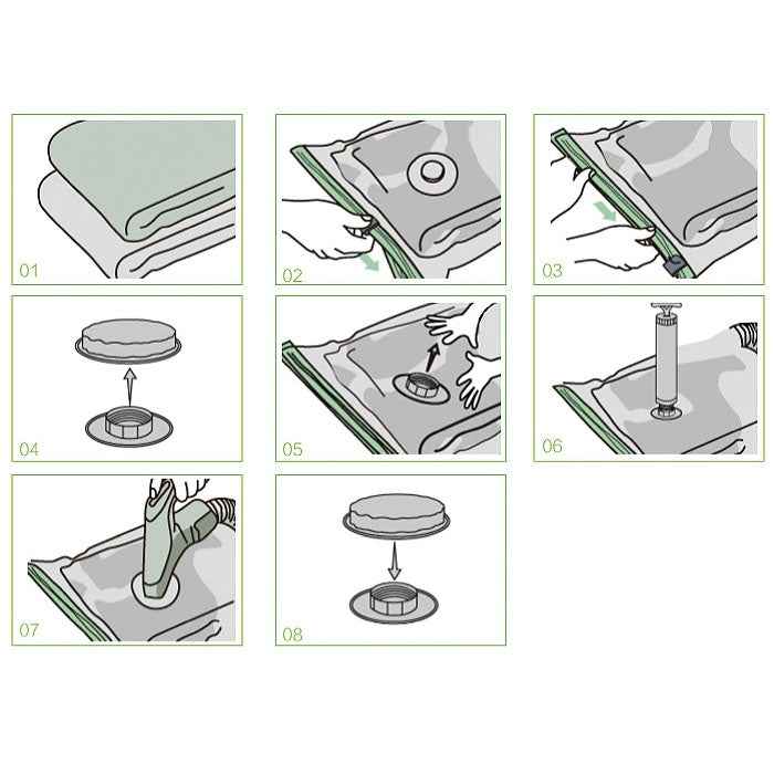 PE + PET Large Vacuum Pumping Compression Bags / Pouch Clothes Quilt Finishing Dust Bag Pouch, Single Pack