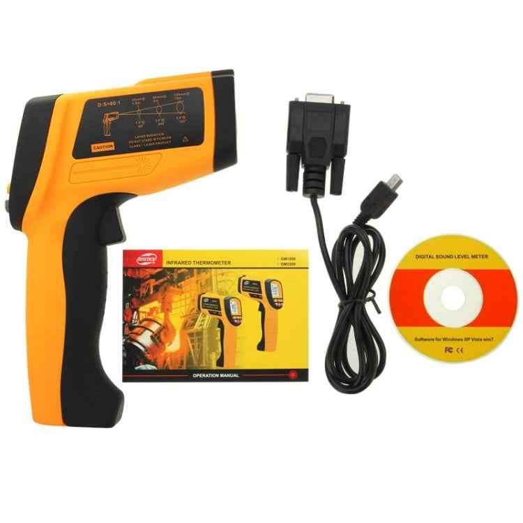 BENETECH GM1850 Digital Display Temperature Gun Handheld Infrared IR Thermometer, Measure Range: 200~1850C, GM1850
