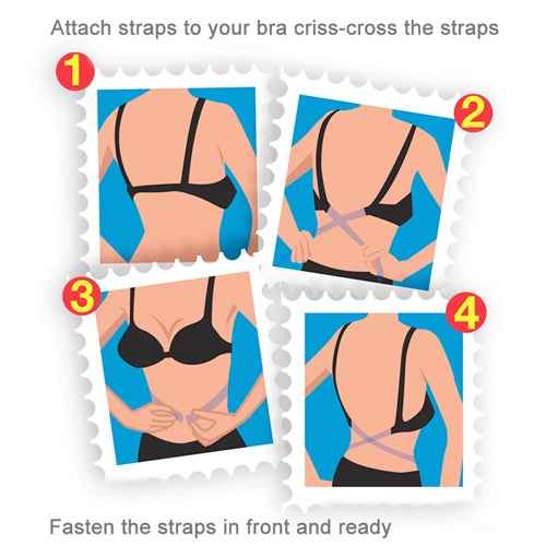 Adjustable Low Back Bra Strap Converter Backless V Conversion Solution