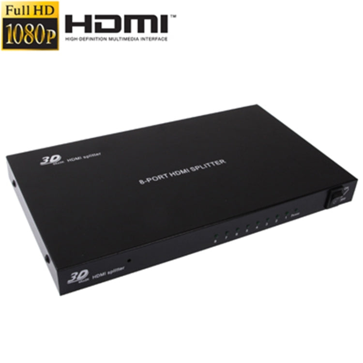 1 x 8 Full HD 1080P HDMI Splitter with Switch, V1.4 Version, Support 3D & 4K x 2K, 1x8 HDMI, Support 4Kx2K