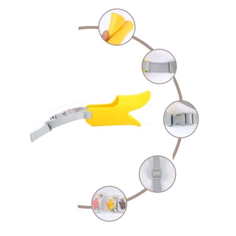 Cute Duck Mouth Shape Silicone Muzzle for Pet Dog, Size: S, S Pink, S Coffee, S Yellow