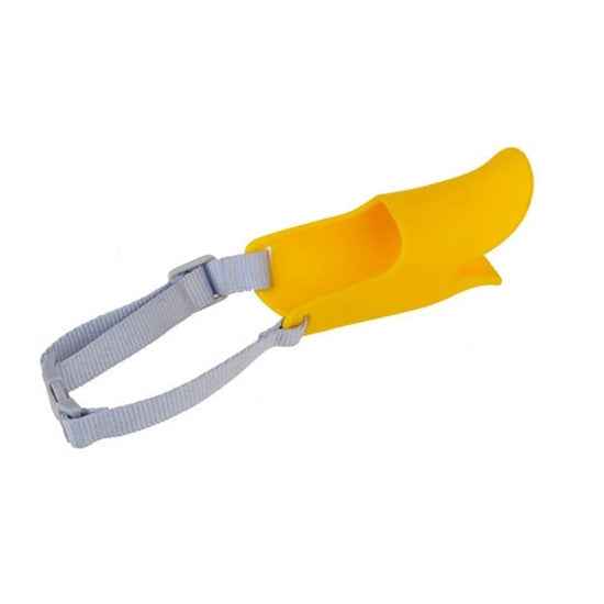Cute Duck Mouth Shape Silicone Muzzle for Pet Dog, Size: L