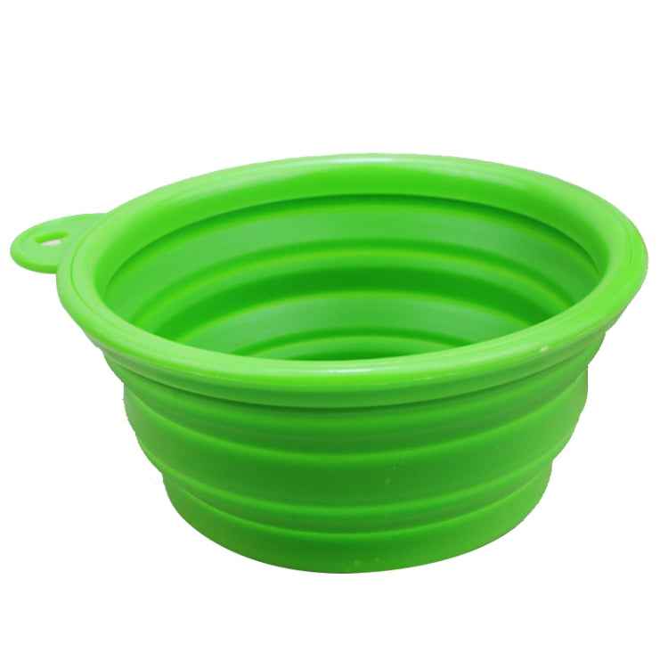 Portable Stretchable Silicon Food Feeder Dish Serving Bowl Water Container for Cat Dog Pet (Random Color Delivery), Stretchable Silicon Food Feeder
