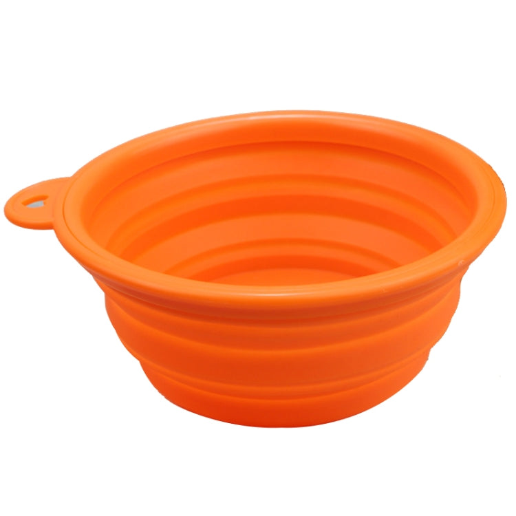 Portable Stretchable Silicon Food Feeder Dish Serving Bowl Water Container for Cat Dog Pet (Random Color Delivery), Stretchable Silicon Food Feeder