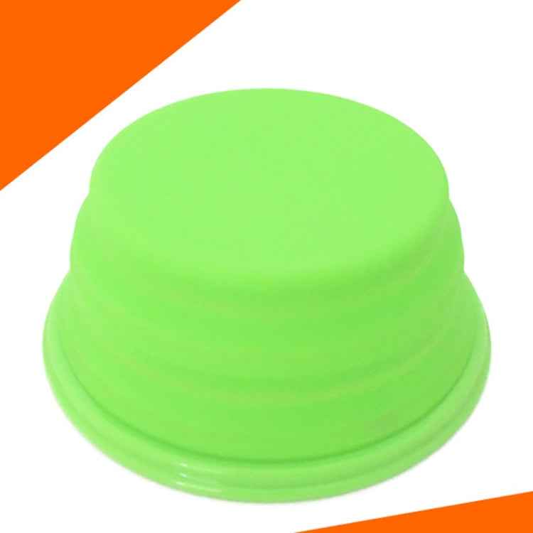 Portable Stretchable Silicon Food Feeder Dish Serving Bowl Water Container for Cat Dog Pet (Random Color Delivery), Stretchable Silicon Food Feeder