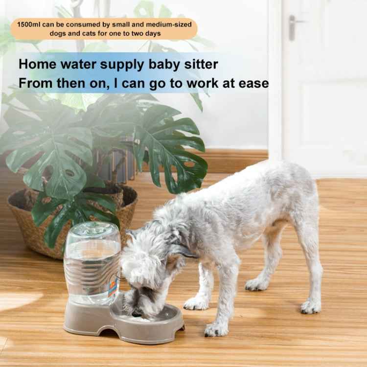 Utility Automatic Drinking Water Dispenser Detachable Bottle with Dish Feeder for Cats and Dogs, Random Color Delivery, Detachable Bottle with Dish Feeder