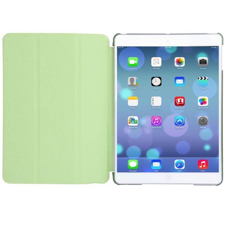 3-folding Leather Cover Frosted Plastic Case with Holder & Sleep / Wake-up Function for iPad Air