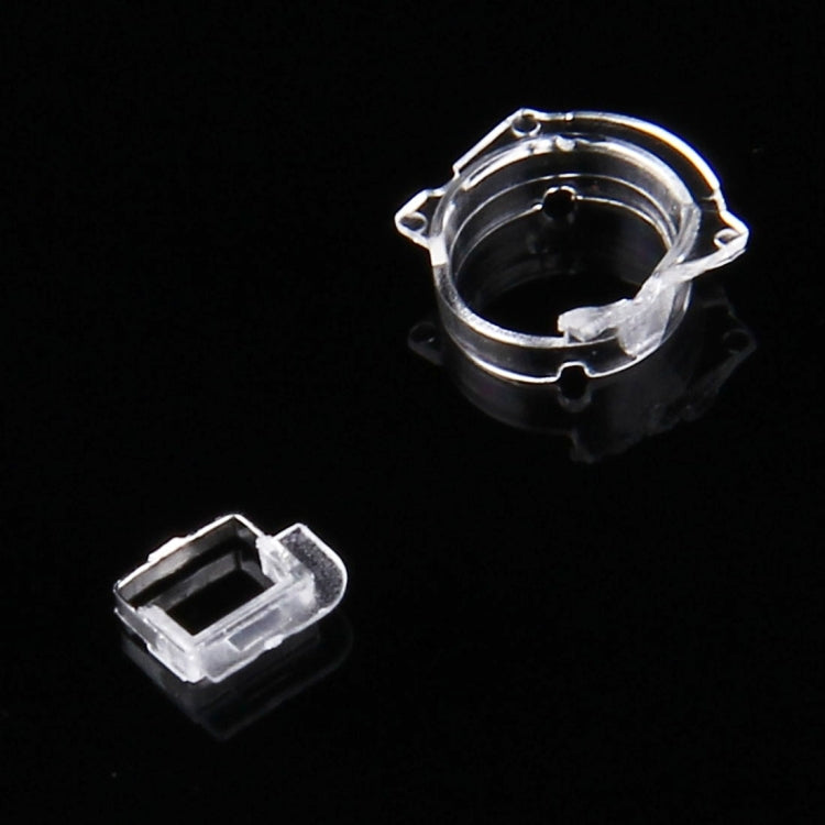 100 PCS Transparent Plastic Camera Lens Frame for iPhone 5 & 5S & 5C