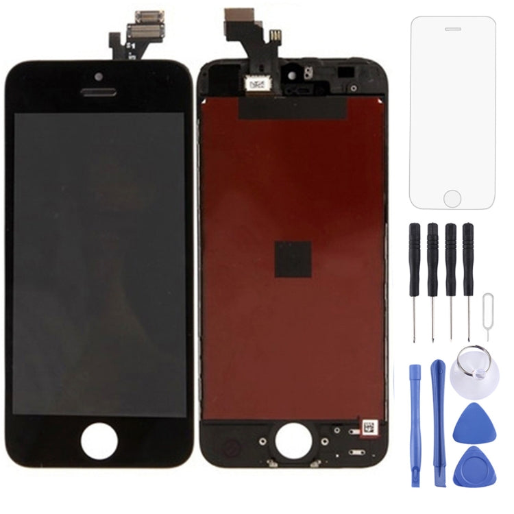 Écran LCD avec cadre pour iPhone 5, Noir, Blanc