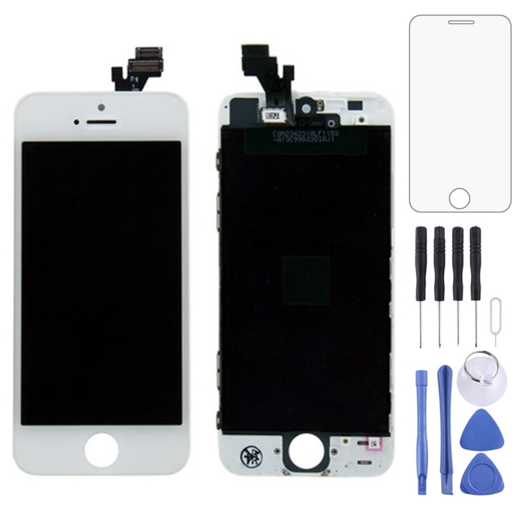 Écran LCD avec cadre pour iPhone 5, Noir, Blanc