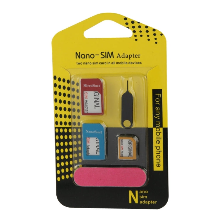Nano SIM to Micro SIM Card Adapter + Nano SIM to Standard SIM Card Adapter + Micro SIM to Standard SIM Card Adapter + Sim Card Tray Holder Eject Pin Key Tool with Double Sided Tape for iPhone 5 & 5S, iPhone 4 & 4S, 3GS / 3G