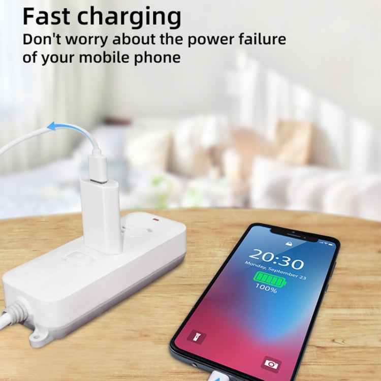 2 in 1 5V 1A EU Plug Travel Charger Adapter with 1m 8-pin Cable For iPhone