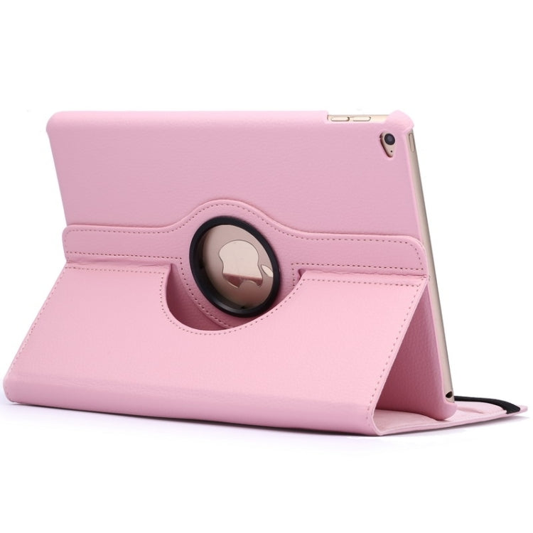 360 Degree Rotation Litchi Texture Flip Leather Case with 2 Gears Holder for iPad Air 2
