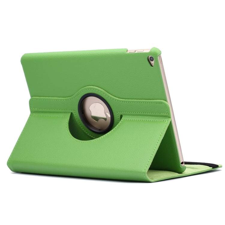 360 Degree Rotation Litchi Texture Flip Leather Case with 2 Gears Holder for iPad Air 2