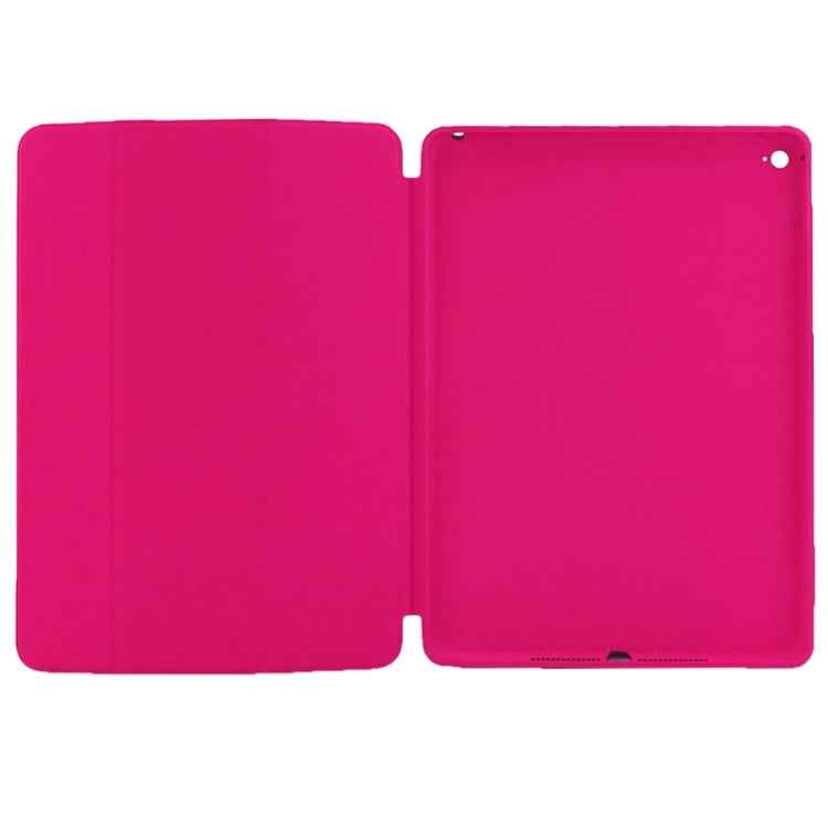 3-fold Naturally Treated Smart Leather Case with Sleep / Wake-up Function & Holder for iPad Air 2