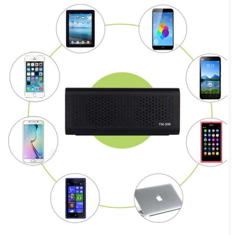 Enceinte Bluetooth NFC portable rechargeable YM-308, compatible carte TF