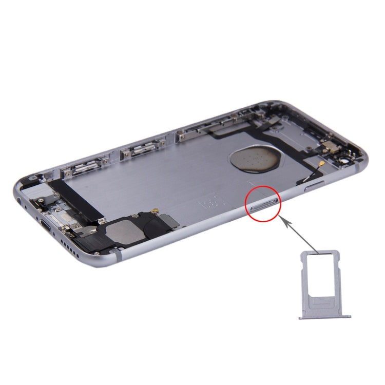 Cache arrière de batterie avec plateau pour carte pour iPhone 6s