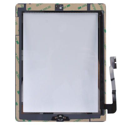 (Bouton de contrôleur + bouton d'accueil PCB membrane câble flexible + adhésif d'installation du panneau tactile) Panneau tactile pour nouvel iPad (iPad 3), pour nouvel iPad + adhésif, pour nouvel iPad + adhésif