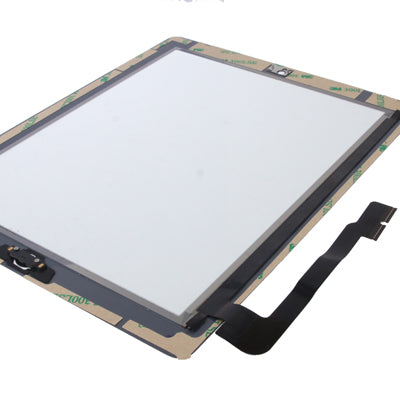 (Bouton de contrôleur + bouton d'accueil PCB membrane câble flexible + adhésif d'installation du panneau tactile) Panneau tactile pour nouvel iPad (iPad 3), pour nouvel iPad + adhésif, pour nouvel iPad + adhésif