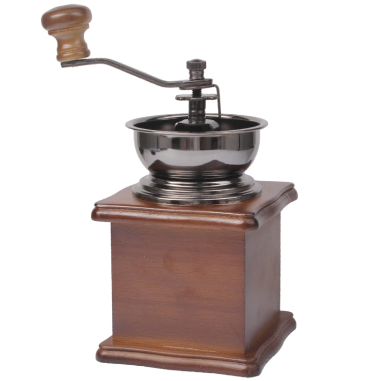 Manual Coffee Mill Wood Stand Bowl Antique Hand Coffee Bean Grinder, Wood