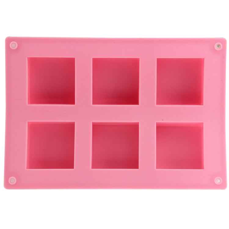 High Quality 6 Holes Square Shape Silicone Material Cake Mold