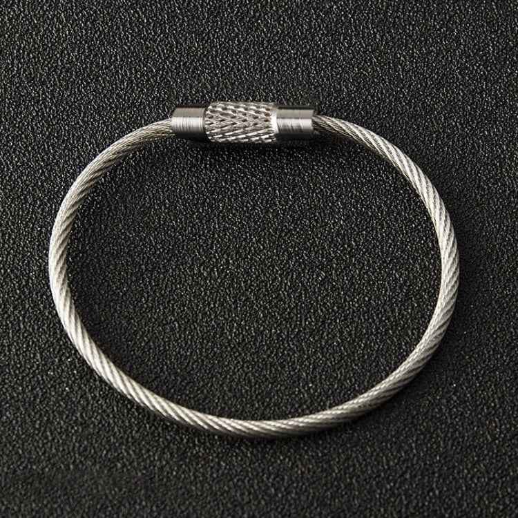 Outdoor Camping Multifunctional Steel Wire Rope Ring / Stainless Steel Wire Key Chain