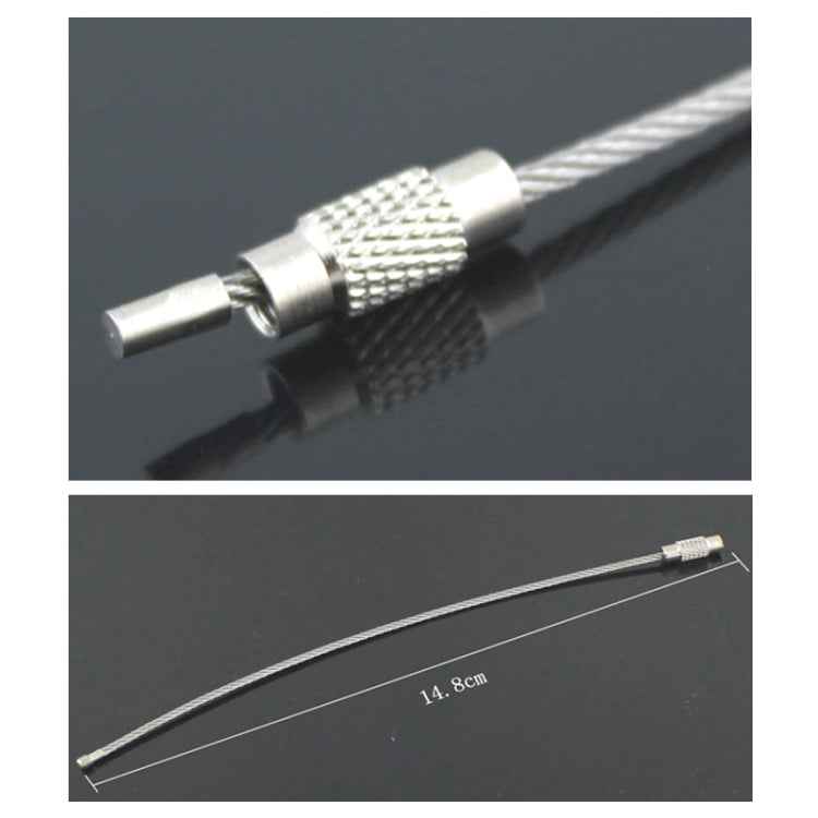 Outdoor Camping Multifunctional Steel Wire Rope Ring / Stainless Steel Wire Key Chain